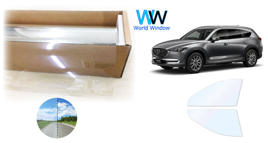 オーロラフィルム (ゴースト2ネオ89) 遮熱フィルム 透過率88.5%  マツダ CX-8 (KG2P/KG5P) カット済みカーフィルム フロントドアセット オーロラタイプ ゴーストタイプ ホログラフィック