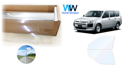 オーロラフィルム (ファインゴースト90) 遮熱フィルム 透過率90%  マツダ ファミリア バン (NCP160M / NCP165M) カット済みカーフィルム フロントドアセット オーロラタイプ ゴーストタイプ ホログラフィック