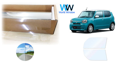 オーロラフィルム (ゴースト2ネオ89) 遮熱フィルム 透過率88.5%  マツダ キャロル (HB37S/HB97S) カット済みカーフィルム フロントドアセット オーロラタイプ ゴーストタイプ ホログラフィック