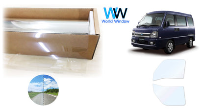 オーロラフィルム (ファインゴースト90) 遮熱フィルム 透過率90%  スバル サンバー (TV1/2/TW1/2) カット済みカーフィルム フロントドアセット オーロラタイプ ゴーストタイプ ホログラフィック