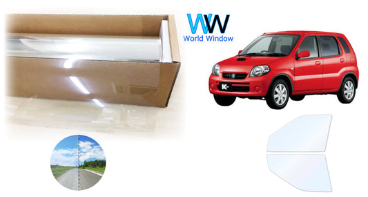 オーロラフィルム (ゴースト2ネオ89) 遮熱フィルム 透過率88.5%  スズキ ｋｅｉ 5ドア (HN11S/HN12S/HN21S/HN22S) カット済みカーフィルム フロントドアセット オーロラタイプ ゴーストタイプ ホログラフィック