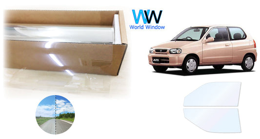 オーロラフィルム (ゴースト2ネオ89) 遮熱フィルム 透過率88.5%  スズキ アルト ３ドア (HA12S/HA12V/HA22S/HA23S/HA23V) カット済みカーフィルム フロントドアセット オーロラタイプ ゴーストタイプ ホログラフィック