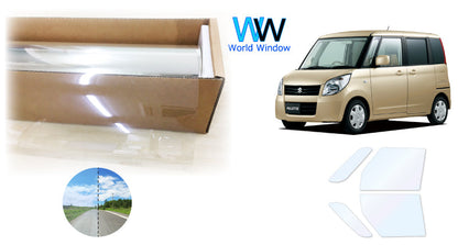 オーロラフィルム (ゴースト2ネオ89) 遮熱フィルム 透過率88.5% スズキ パレット (MK21S) カット済みカーフィルム フロントドアセット オーロラタイプ ゴーストタイプ ホログラフィック