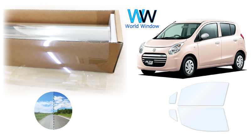 オーロラフィルム (ゴースト2ネオ89) 遮熱フィルム 透過率88.5% スズキ アルト (HA25S/HA25V/HA35S) カット済みカーフィルム フロントドアセット オーロラタイプ ゴーストタイプ ホログラフィック
