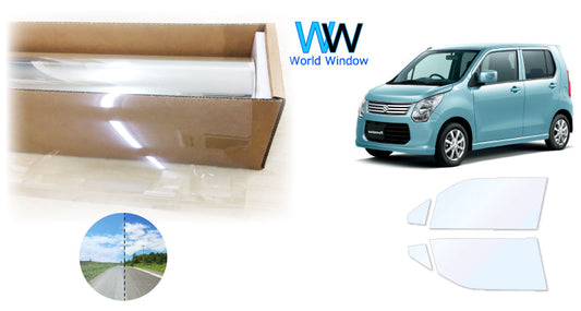 オーロラフィルム (ゴースト2ネオ89) 遮熱フィルム 透過率88.5% スズキ ワゴンR / ワゴンRスティングレー (MH34S/MH44S)  カット済みカーフィルム フロントドアセット オーロラタイプ ゴーストタイプ ホログラフィック