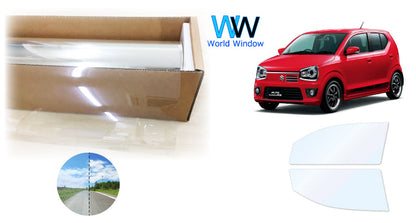 オーロラフィルム (ゴースト2ネオ89) 遮熱フィルム 透過率88.5% スズキ アルト (HA36S/HA36V) カット済みカーフィルム フロントドアセット オーロラタイプ ゴーストタイプ ホログラフィック