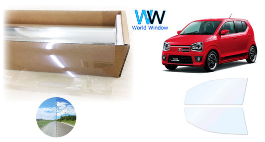 オーロラフィルム (ファインゴースト90) 遮熱フィルム 透過率90% スズキ アルト (HA36S/HA36V) カット済みカーフィルム フロントドアセット オーロラタイプ ゴーストタイプ ホログラフィック