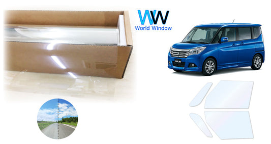 オーロラフィルム (ゴースト2ネオ89) 遮熱フィルム 透過率88.5% スズキ ソリオ (MA26S/MA36S) カット済みカーフィルム フロントドアセット オーロラタイプ ゴーストタイプ ホログラフィック