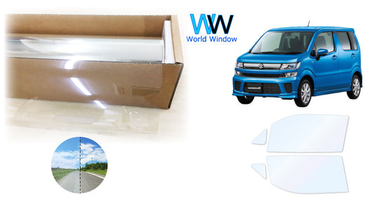 オーロラフィルム (ゴースト2ネオ89) 遮熱フィルム 透過率88.5% スズキ ワゴンR / ワゴンRスティングレー (MH35S/MH55S) カット済みカーフィルム フロントドアセット オーロラタイプ ゴーストタイプ ホログラフィック