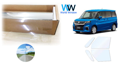 オーロラフィルム (ゴースト2ネオ89) 遮熱フィルム 透過率88.5% スズキ ソリオ (MA27S/MA37S)  カット済みカーフィルム フロントドアセット オーロラタイプ ゴーストタイプ ホログラフィック