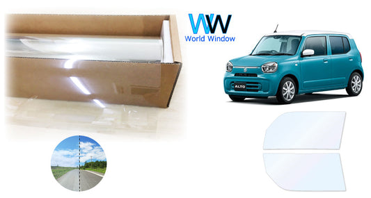 オーロラフィルム (ゴースト2ネオ89) 遮熱フィルム 透過率88.5% スズキ アルト (HA37S/HA97S) カット済みカーフィルム フロントドアセット オーロラタイプ ゴーストタイプ ホログラフィック