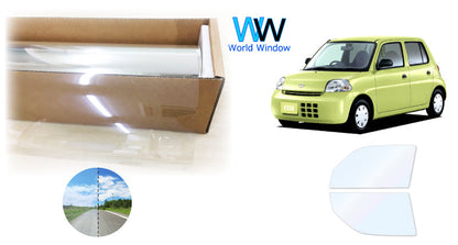 オーロラフィルム (ゴースト2ネオ89) 遮熱フィルム 透過率88.5% ダイハツ エッセ (L235S/L245S) カット済みカーフィルム フロントドアセット オーロラタイプ ゴーストタイプ ホログラフィック