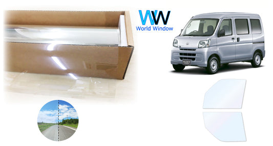 オーロラフィルム (ファインゴースト90) 遮熱フィルム 透過率90% ダイハツ ハイゼット/ハイゼットカーゴ (S320G/S320V/S330G/S330V/S321V/S331V) カット済みカーフィルム フロントドアセット オーロラタイプ ゴーストタイプ ホログラフィック
