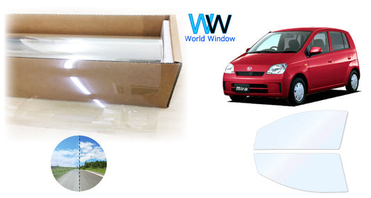 オーロラフィルム (ゴースト2ネオ89) 遮熱フィルム 透過率88.5% ダイハツ ミラ 5ドア (L275/285S) カット済みカーフィルム フロントドアセット オーロラタイプ ゴーストタイプ ホログラフィック