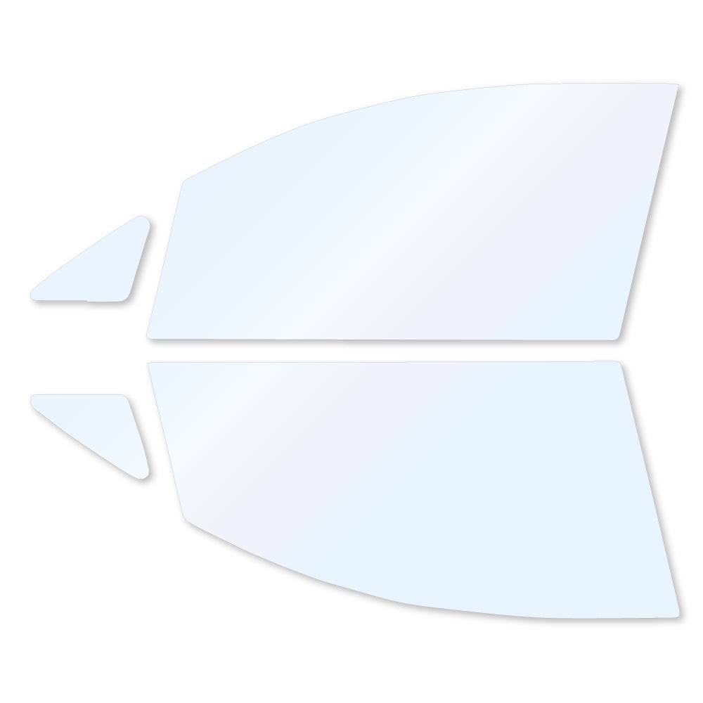 オーロラフィルム (ゴースト2ネオ89) 遮熱フィルム 透過率88.5% ダイハツ ムーヴ (L185S/L175S) カット済みカーフィルム フロントドアセット オーロラタイプ ゴーストタイプ ホログラフィック