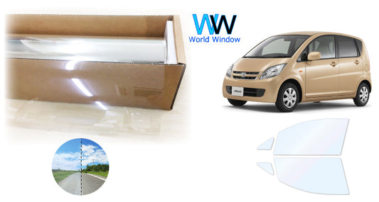 オーロラフィルム (ゴースト2ネオ89) 遮熱フィルム 透過率88.5% ダイハツ ムーヴ (L185S/L175S) カット済みカーフィルム フロントドアセット オーロラタイプ ゴーストタイプ ホログラフィック