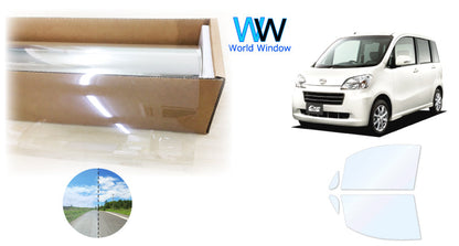 オーロラフィルム (ゴースト2ネオ89) 遮熱フィルム 透過率88.5% ダイハツ タントエグゼ (L455S/L465S) カット済みカーフィルム フロントドアセット オーロラタイプ ゴーストタイプ ホログラフィック