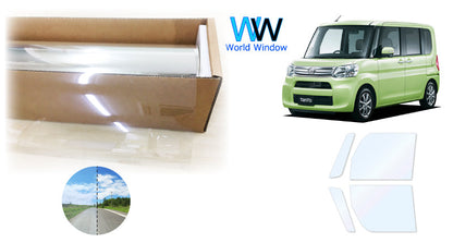 オーロラフィルム (ファインゴースト90) 遮熱フィルム 透過率90% ダイハツ タント (LA600S/LA610S) カット済みカーフィルム フロントドアセット オーロラタイプ ゴーストタイプ ホログラフィック