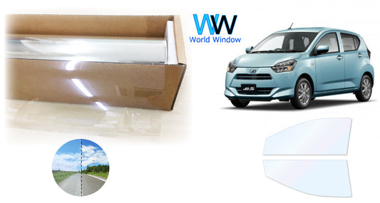 オーロラフィルム (ファインゴースト90) 遮熱フィルム 透過率90%  ダイハツ ミライース (LA350S/LA360S) カット済みカーフィルム フロントドアセット オーロラタイプ ゴーストタイプ ホログラフィック