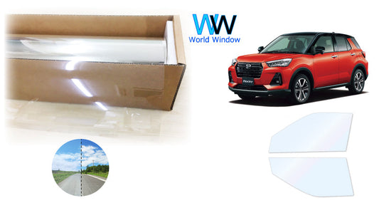 オーロラフィルム (ゴースト2ネオ89) 遮熱フィルム 透過率88.5%  ダイハツ ロッキー Rocky (A200S/A210S)  カット済みカーフィルム フロントドアセット オーロラタイプ ゴーストタイプ ホログラフィック