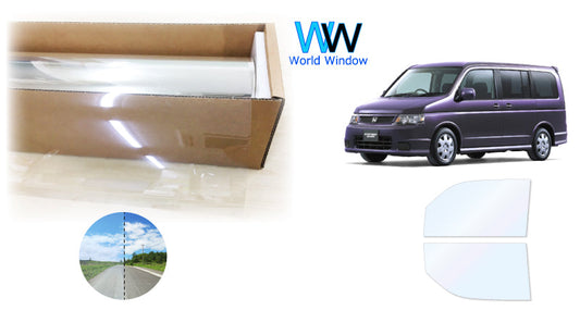 オーロラフィルム (ゴースト2ネオ89) 遮熱フィルム 透過率88.5%  ホンダ ステップワゴン (RF3/RF4/RF5/RF6/RF7/RF8) カット済みカーフィルム フロントドアセット オーロラタイプ ゴーストタイプ ホログラフィック