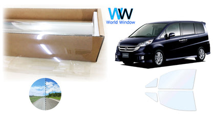 オーロラフィルム (ファインゴースト90) 遮熱フィルム 透過率90%  ホンダ ステップワゴン (RG1/RG2/RG3/RG4) カット済みカーフィルム フロントドアセット オーロラタイプ ゴーストタイプ ホログラフィック