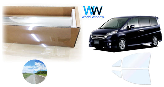 オーロラフィルム (ファインゴースト90) 遮熱フィルム 透過率90%  ホンダ ステップワゴン (RG1/RG2/RG3/RG4) カット済みカーフィルム フロントドアセット オーロラタイプ ゴーストタイプ ホログラフィック