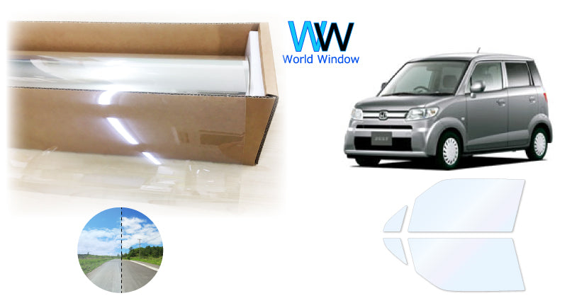 オーロラフィルム (ゴースト2ネオ89) 遮熱フィルム 透過率88.5%  ホンダ ゼスト (JE1 / JF2) カット済みカーフィルム フロントドアセット オーロラタイプ ゴーストタイプ ホログラフィック