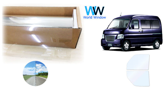 オーロラフィルム (ゴースト2ネオ89) 遮熱フィルム 透過率88.5% ホンダ バモスホビオ (HM3/MH4/HJ1/HJ2)  カット済みカーフィルム フロントドアセット オーロラタイプ ゴーストタイプ ホログラフィック