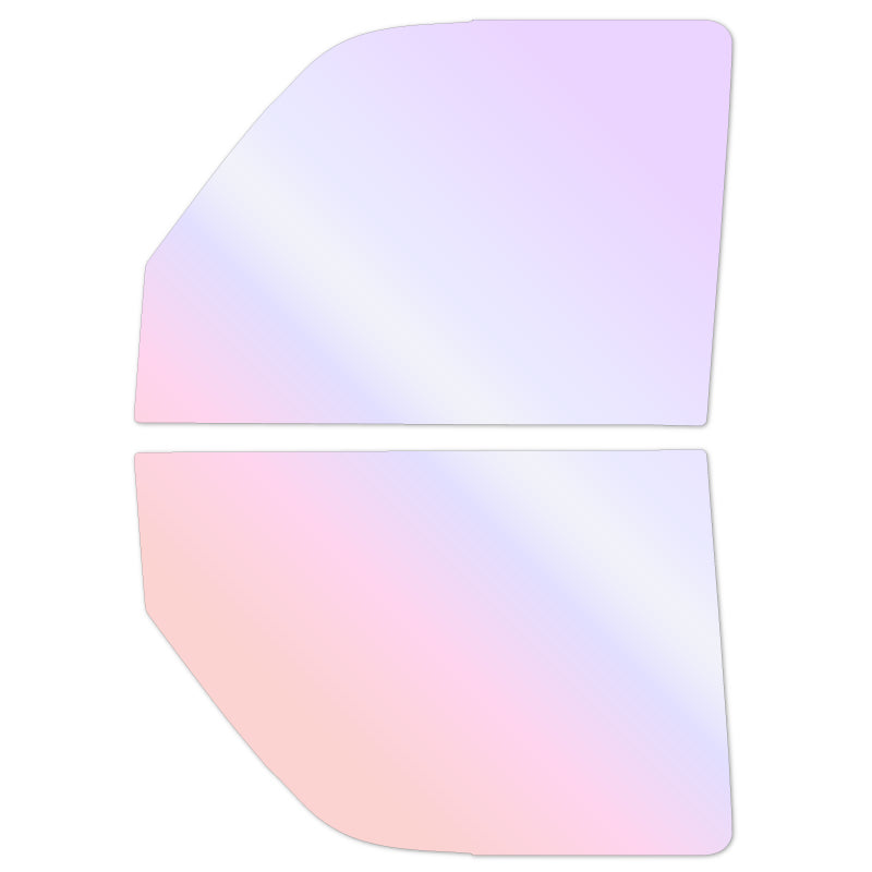 オーロラフィルム (グロウゴースト91) 遮熱フィルム 透過率90% ホンダ バモスホビオ (HM3/MH4/HJ1/HJ2)  カット済みカーフィルム フロントドアセット オーロラタイプ ゴーストタイプ ホログラフィック カメレオンフィルム