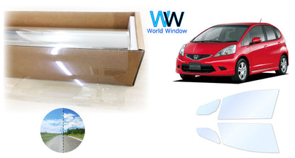 オーロラフィルム (アイスブルー91) 遮熱フィルム 透過率90.5% ホンダ フィット (GE6/GE7/GE8/GE9 / GP1（ハイブリッド）)  カット済みカーフィルム フロントドアセット オーロラタイプ ゴーストタイプ ホログラフィック