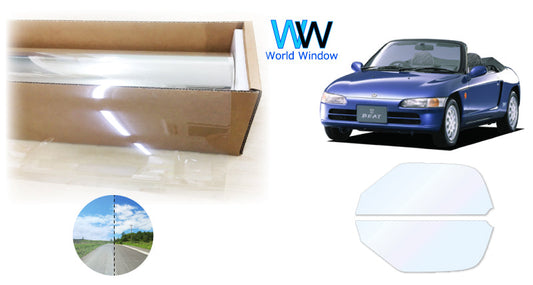 オーロラフィルム (ゴースト2ネオ89) 遮熱フィルム 透過率88.5%  ホンダ ビート (PP1) カット済みカーフィルム フロントドアセット オーロラタイプ ゴーストタイプ ホログラフィック