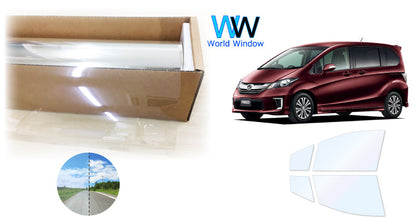 オーロラフィルム (ゴースト2ネオ89) 遮熱フィルム 透過率88.5%  ホンダ フリード (GB3/GB4) カット済みカーフィルム フロントドアセット オーロラタイプ ゴーストタイプ ホログラフィック