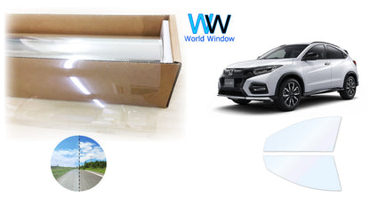 オーロラフィルム (ファインゴースト90) 遮熱フィルム 透過率90%  ホンダ ヴェゼル (RU1/RU2/RU3/RU4) カット済みカーフィルム フロントドアセット オーロラタイプ ゴーストタイプ ホログラフィック