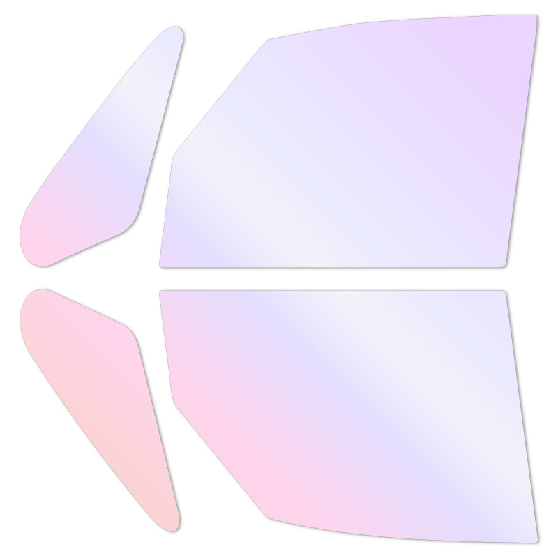 オーロラフィルム (グロウゴースト91) 遮熱フィルム 透過率90%  ホンダ ステップワゴン スパーダ (RP1/RP2/RP3/RP4/RP5)  カット済みカーフィルム フロントドアセット オーロラタイプ ゴーストタイプ ホログラフィック カメレオンフィルム