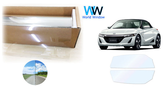 オーロラフィルム (ファインゴースト90) 遮熱フィルム 透過率90%  ホンダ S660 (JW5) カット済みカーフィルム フロントドアセット オーロラタイプ ゴーストタイプ ホログラフィック