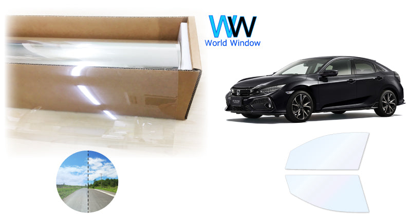 オーロラフィルム (ゴースト2ネオ89) 遮熱フィルム 透過率88.5%  ホンダ シビック 5ドア ハッチバック (FK7/FK8) カット済みカーフィルム フロントドアセット オーロラタイプ ゴーストタイプ ホログラフィック