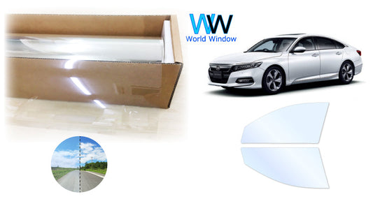 オーロラフィルム (アイスブルー91) 遮熱フィルム 透過率90.5% ホンダ アコード (CV3) カット済みカーフィルム フロントドアセット オーロラタイプ ゴーストタイプ ホログラフィック