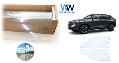 オーロラフィルム (ファインゴースト90) 遮熱フィルム 透過率90% ホンダ ヴェゼル (RV3/4/5/6)  カット済みカーフィルム フロントドアセット オーロラタイプ ゴーストタイプ ホログラフィック