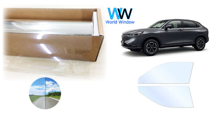 オーロラフィルム (アイスブルー91) 遮熱フィルム 透過率90.5% ホンダ ヴェゼル (RV3/4/5/6)  カット済みカーフィルム フロントドアセット オーロラタイプ ゴーストタイプ ホログラフィック