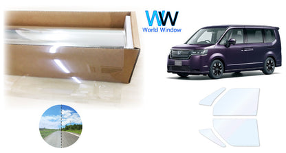 オーロラフィルム (ゴースト2ネオ89) 遮熱フィルム 透過率88.5%  ホンダ ステップワゴン (RP6/RP7/RP8) カット済みカーフィルム フロントドアセット オーロラタイプ ゴーストタイプ ホログラフィック