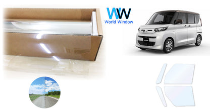 オーロラフィルム (ゴースト2ネオ89) 遮熱フィルム 透過率88.5% ミツビシ ek X クロス (B34W/B35W/B37W/B38W) カット済みカーフィルム フロントドアセット オーロラタイプ ゴーストタイプ ホログラフィック