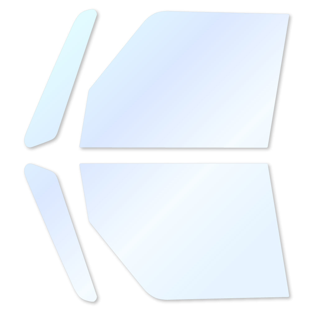 オーロラフィルム (アイスブルー91) 遮熱フィルム 透過率90.5% ミツビシ ek X クロス (B34W/B35W/B37W/B38W) カット済みカーフィルム フロントドアセット オーロラタイプ ゴーストタイプ ホログラフィック