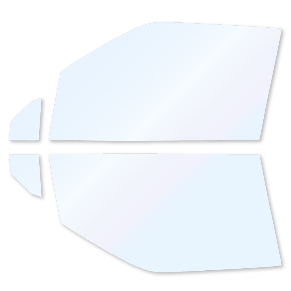 オーロラフィルム (ゴースト2ネオ89) 遮熱フィルム 透過率88.5% ミツビシ ekクロス EV (B5AW) カット済みカーフィルム フロントドアセット オーロラタイプ ゴーストタイプ ホログラフィック