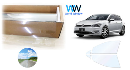 オーロラフィルム (ファインゴースト90) 遮熱フィルム 透過率90% フォルクス・ワーゲン ゴルフ7 VII (AUCJZ/AUCPT 5G型) カット済みカーフィルム フロントドアセット オーロラタイプ ゴーストタイプ ホログラフィック