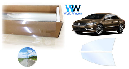 オーロラフィルム (アイスブルー91) 遮熱フィルム 透過率90.5% フォルクス・ワーゲン ワーゲン CC (3CBWSC/3CCAWC/3CCCZC/3CCDAC) カット済みカーフィルム フロントドアセット オーロラタイプ ゴーストタイプ ホログラフィック