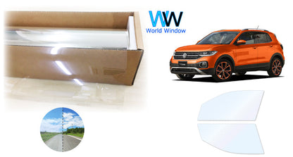 オーロラフィルム (ファインゴースト90) 遮熱フィルム 透過率90% フォルクス・ワーゲン T-CROSS ティークロス (C1DKR) カット済みカーフィルム フロントドアセット オーロラタイプ ゴーストタイプ ホログラフィック