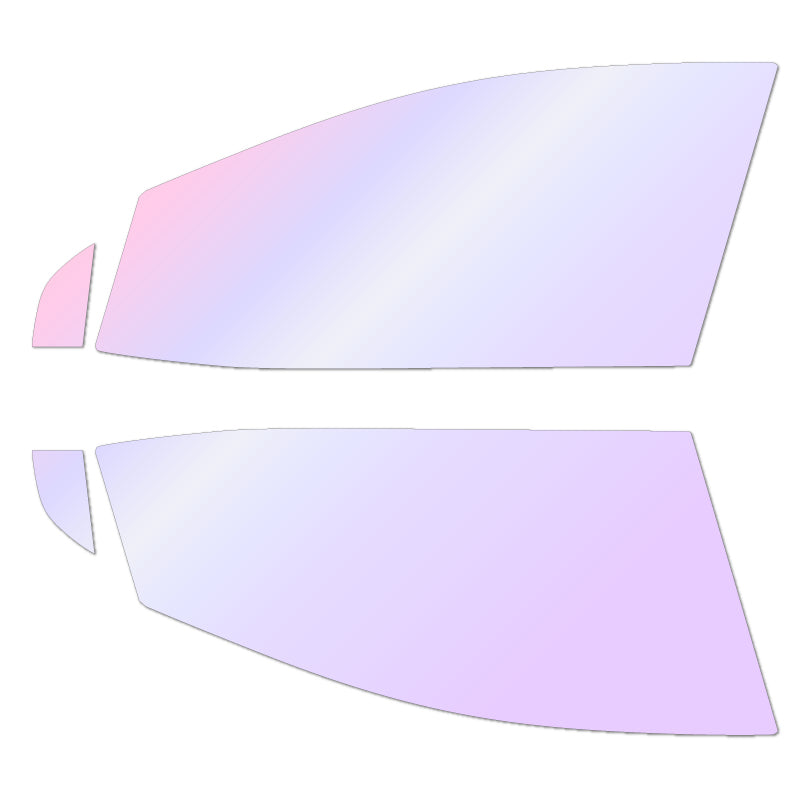 オーロラフィルム (グロウゴースト91) 遮熱フィルム 透過率90% フォルクス・ワーゲン ＩＤ．４ (E2EBJ) カット済みカーフィルム フロントドアセット オーロラタイプ ゴーストタイプ ホログラフィック カメレオンフィルム