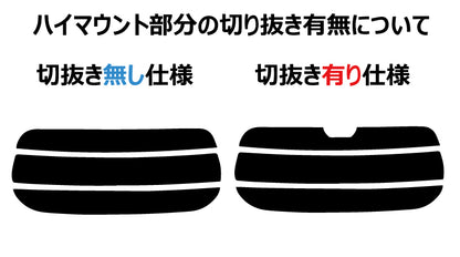 プラススモーク(原着ハードコートタイプ)    スズキ  アルト 5ドア (HA25S/H25V)カット済みカーフィルム リアセット スモークフィルム 車検対応