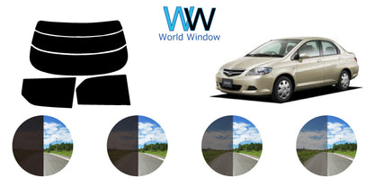 【ノーマルスモーク (ハードコートフィルム) 】 ホンダ  フィットアリア  (GD6・7・8・9) カット済みカーフィルム リアセット スモークフィルム